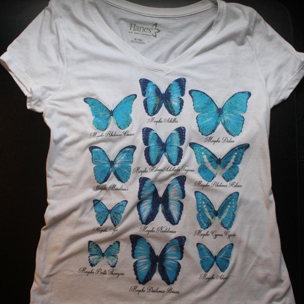 NWOT Glitter Butterfly Shirt